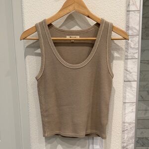 Madewell Taupe Ribbed Tank Top